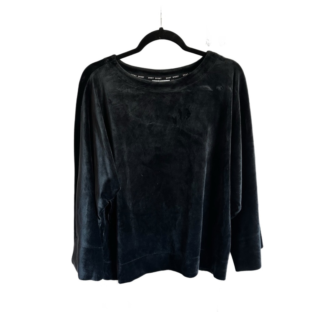DKNY Sport Wide Sleeve Velour Sweatshirt Size L